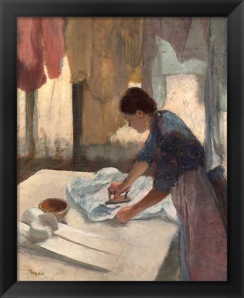 Framed Woman Ironing, c. 1876-1877 Print