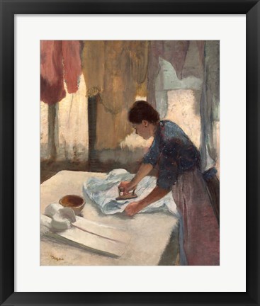 Framed Woman Ironing, c. 1876-1877 Print