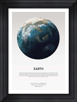 Framed Earth Light Print