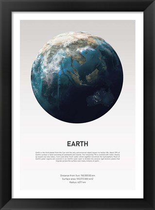 Framed Earth Light Print