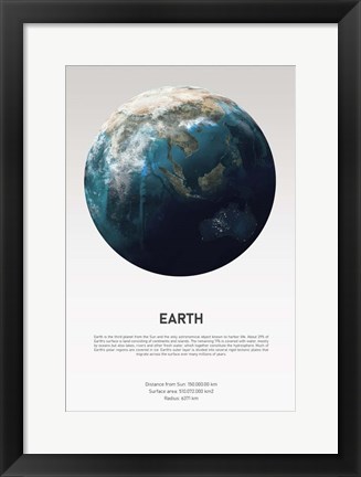 Framed Earth Light Print