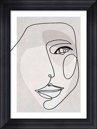 Framed Face Line 3 Print