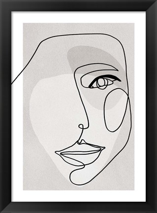 Framed Face Line 3 Print