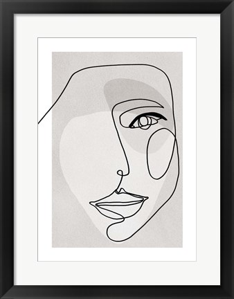 Framed Face Line 3 Print