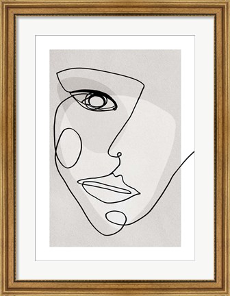 Framed Face Line 4 Print