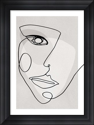 Framed Face Line 4 Print
