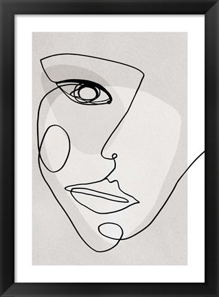 Framed Face Line 4 Print