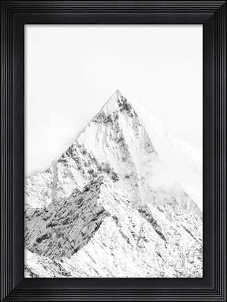 Framed Mountain Top White Print