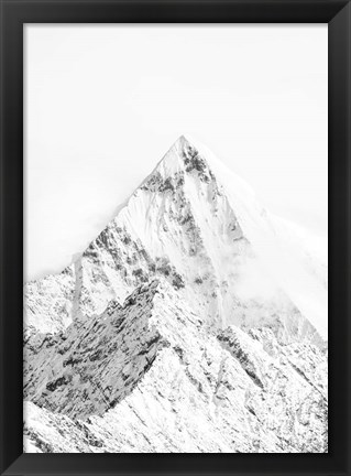 Framed Mountain Top White Print