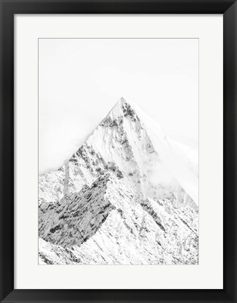 Framed Mountain Top White Print