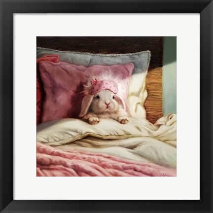 Framed Bed Hare Print