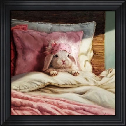 Framed Bed Hare Print