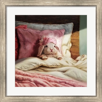 Framed Bed Hare Print