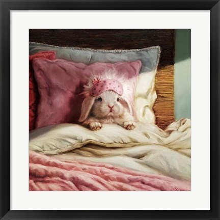 Framed Bed Hare Print