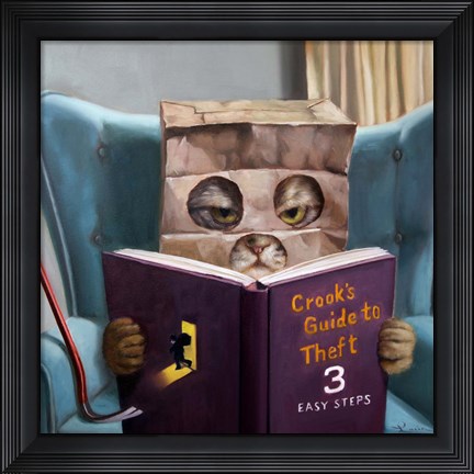 Framed Cat Burglar Print