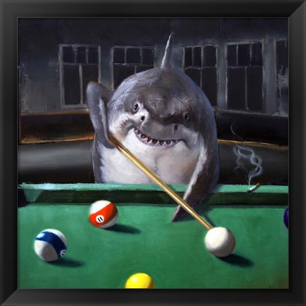 Framed Pool Shark Print