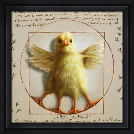 Framed Vitruvian Chick Print