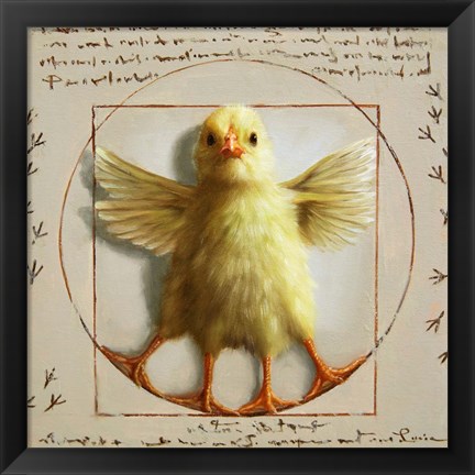 Framed Vitruvian Chick Print