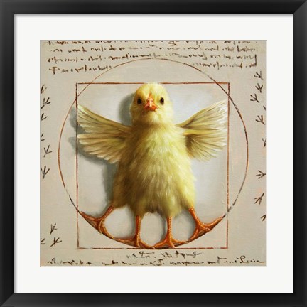 Framed Vitruvian Chick Print