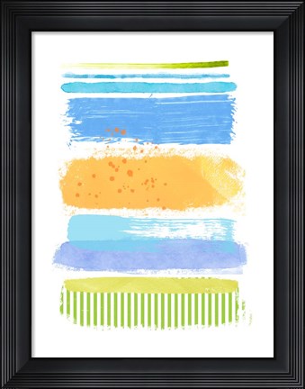 Framed Beach Stripes No. 1 Print