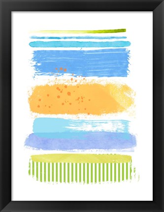 Framed Beach Stripes No. 1 Print