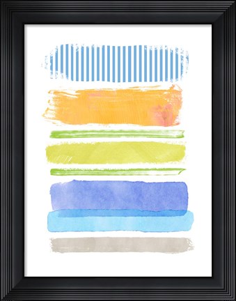Framed Beach Stripes No. 2 Print