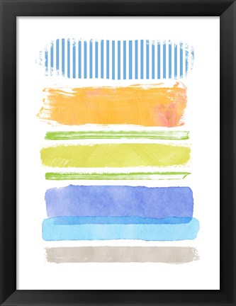 Framed Beach Stripes No. 2 Print