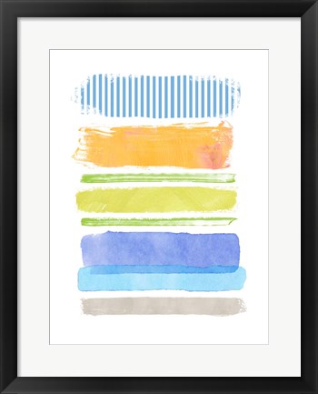 Framed Beach Stripes No. 2 Print