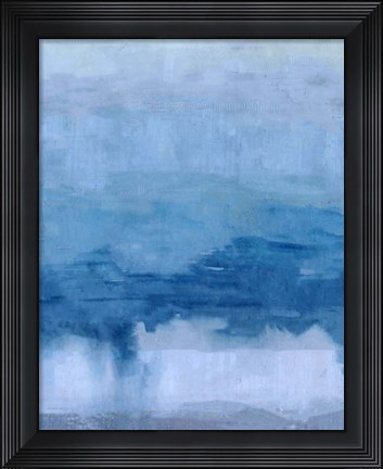 Framed Cerulean Abstract Print