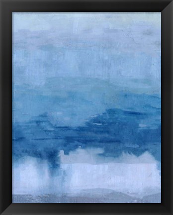 Framed Cerulean Abstract Print