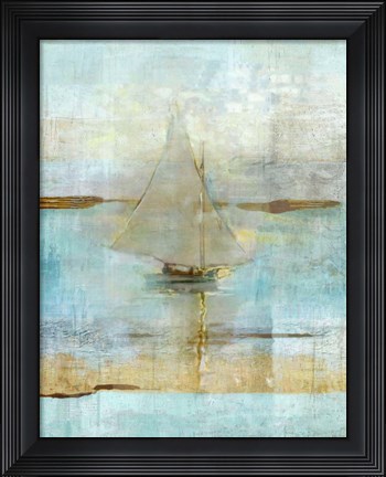 Framed Sailing In Dusk Print