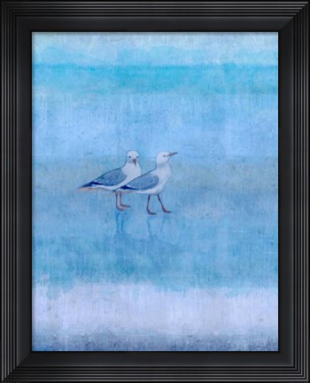 Framed Sky Blue Sea Gals Print