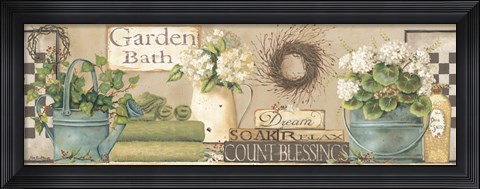 Framed Garden Bath Print