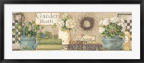 Framed Garden Bath Print