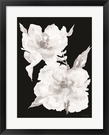 Framed Black &amp; White Flowers II Print