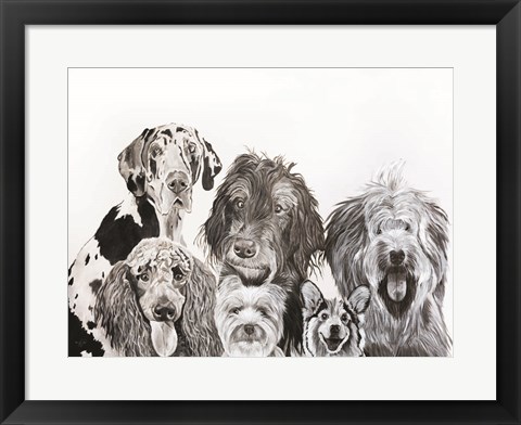 Framed Lots of Dogs Print