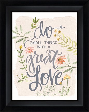Framed Great Love Flowers Print