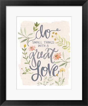 Framed Great Love Flowers Print