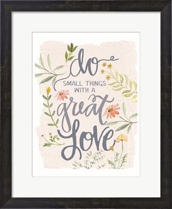 Framed Great Love Flowers Print