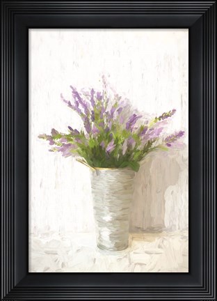 Framed Lavender on White Print