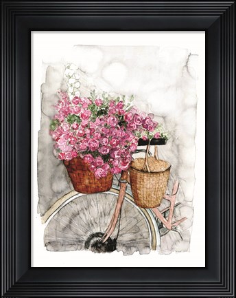 Framed Bicycle in Spring Print