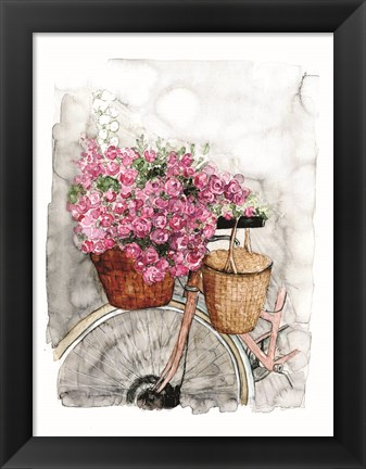 Framed Bicycle in Spring Print