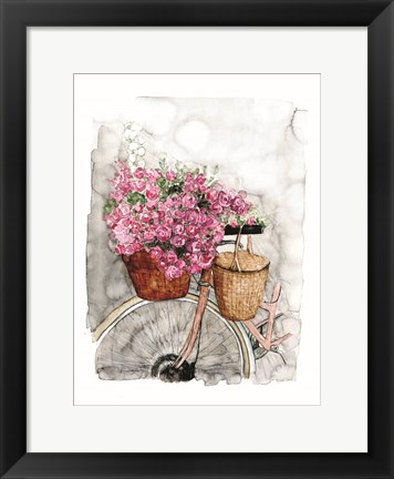 Framed Bicycle in Spring Print