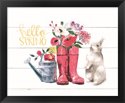 Framed Hello Spring Print