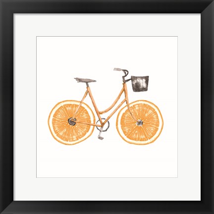 Framed Orange Bike Print