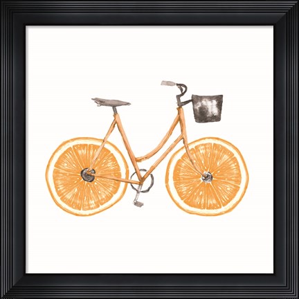 Framed Orange Bike Print