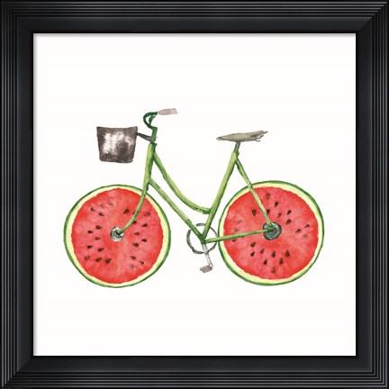 Framed Watermelon Bike Print