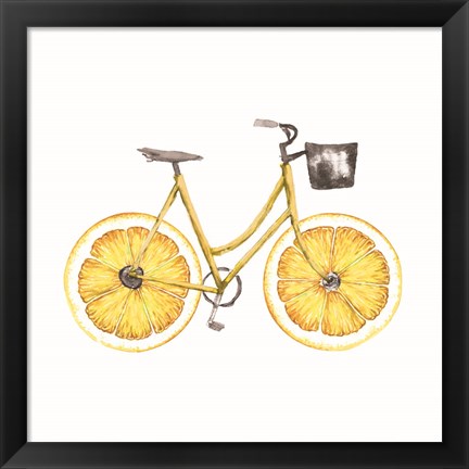 Framed Lemon Bike Print