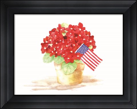 Framed Patriotic Flowers Print