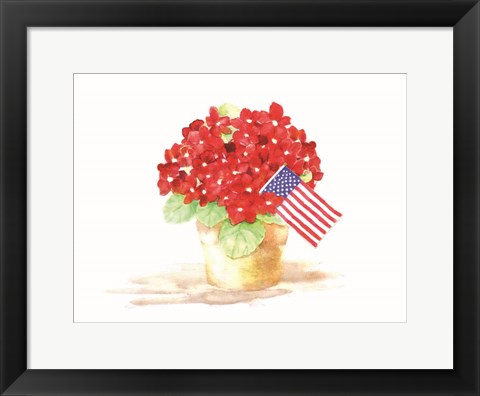 Framed Patriotic Flowers Print